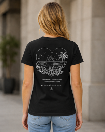 Good People T-Shirt – Frauen Shirt Schwarz, Rückenprint