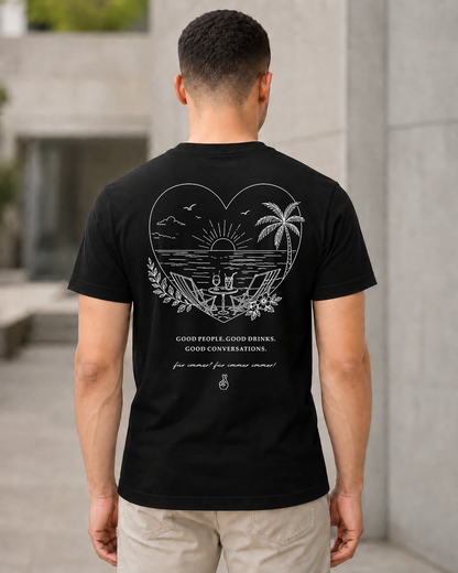 Good People T-Shirt – Bio-Baumwolle Shirt Schwarz, Rückenprint