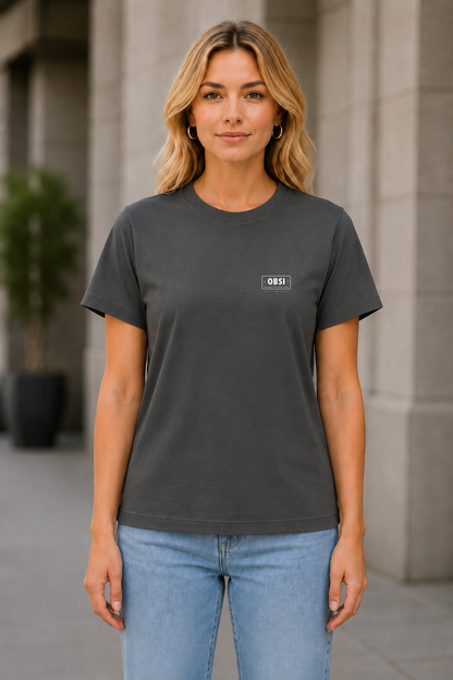 OBSI Daily Logo Tee – Frauen Shirt Dark Shadow
