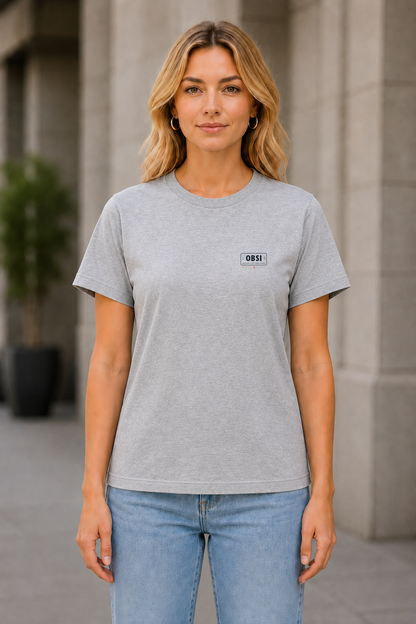 OBSI Daily Logo Tee – Frauen Shirt Heather Grey