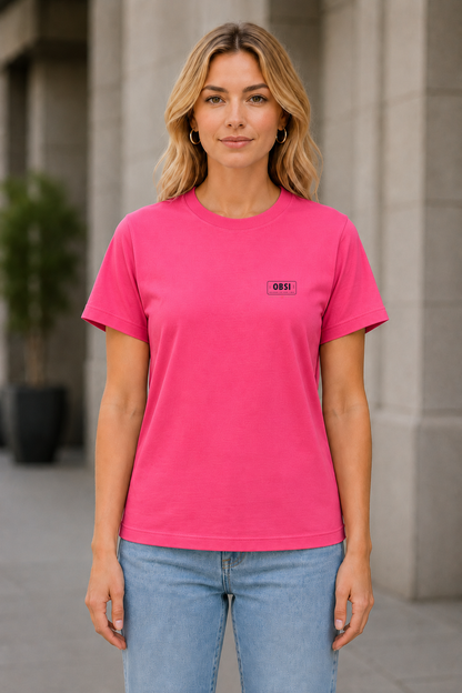 OBSI Daily Logo Tee – Frauen Shirt Hibiskus Pink