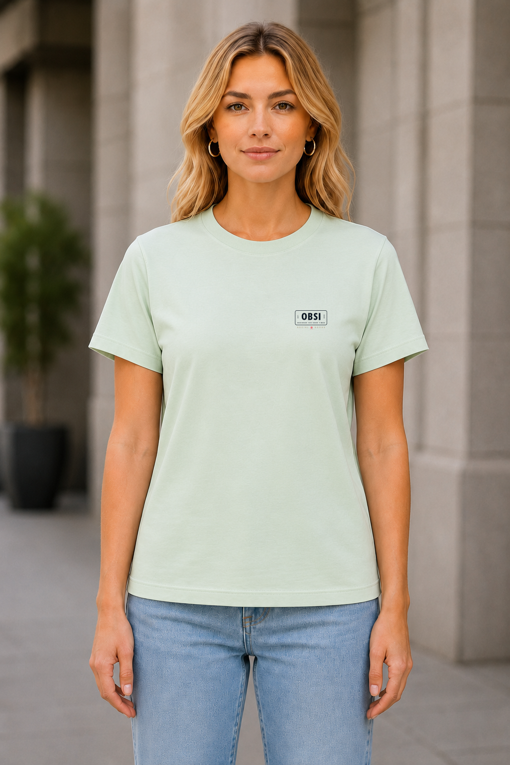 OBSI Daily Logo Tee – Frauen Shirt Light Mint