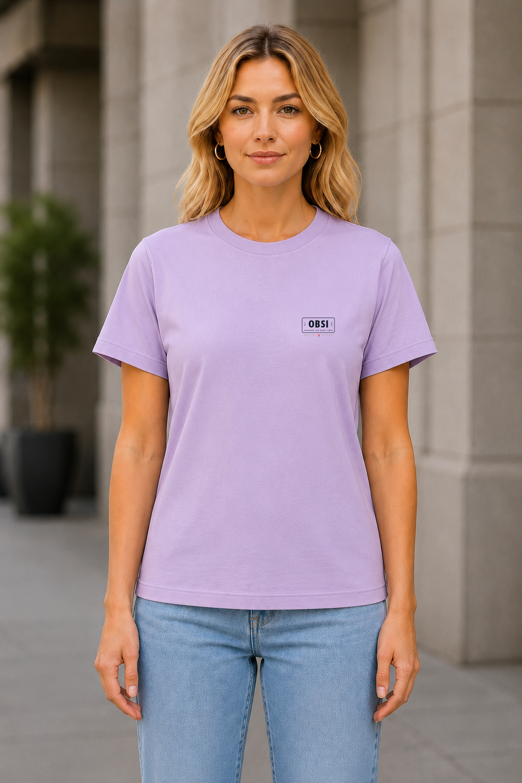 OBSI Daily Logo Tee – Frauen Shirt Lilac