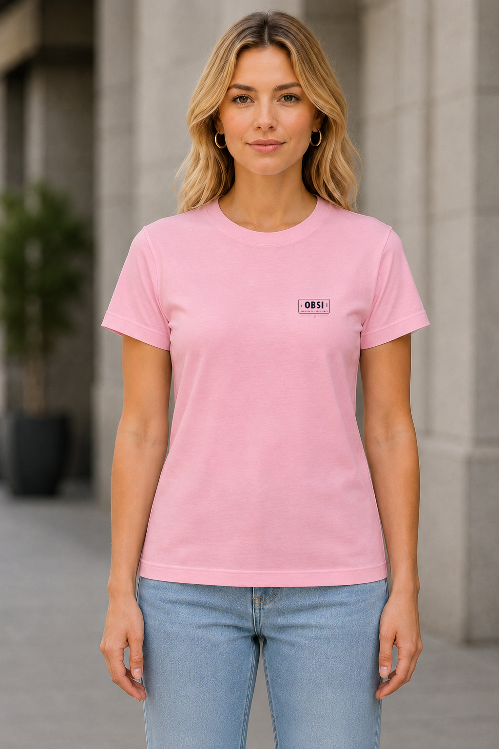 OBSI Daily Logo Tee – Frauen Shirt Pink