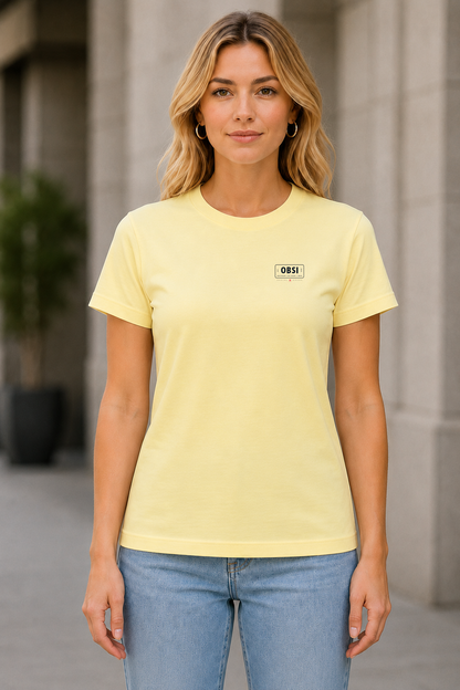 OBSI Daily Logo Tee – Frauen Shirt Soft Yellow
