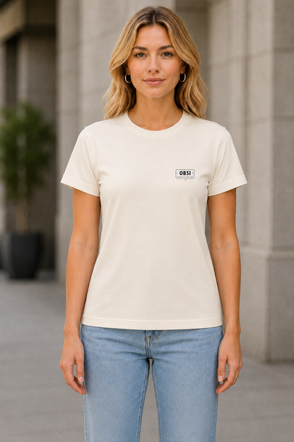 OBSI Daily Logo Tee – Frauen Shirt White Sand