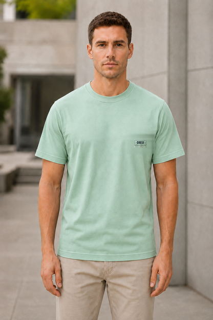 OBSI Daily logo Tee – Bio-Baumwolle Mint