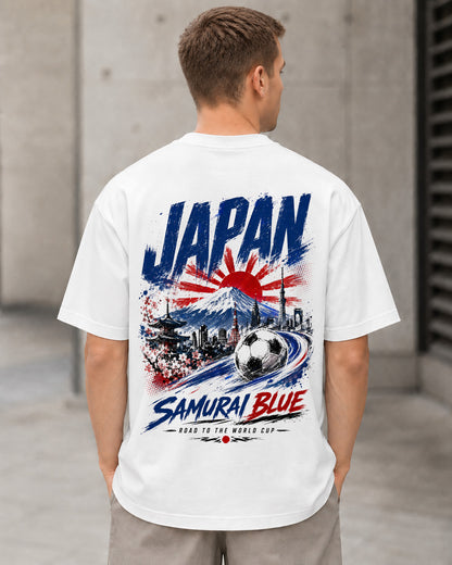 Japan WM Shirt 2026 – Heavyweight Oversize Shirt Weiss, Rückenprint