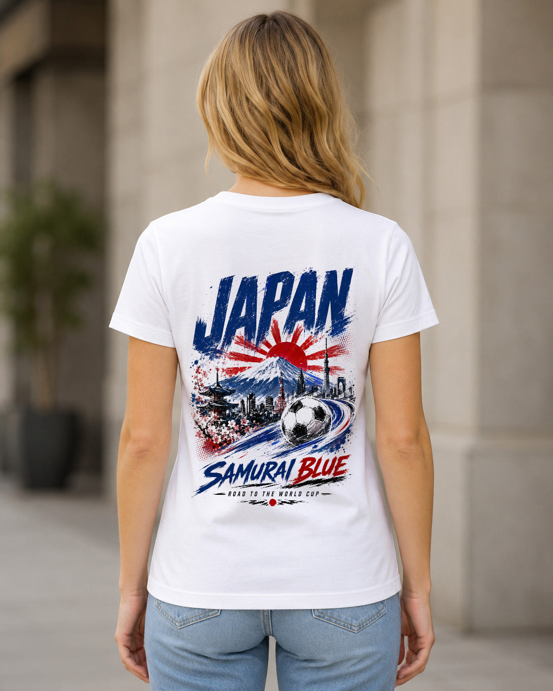 Japan WM Shirt 2026 – Frauen Shirt Weiss, Rückenprint