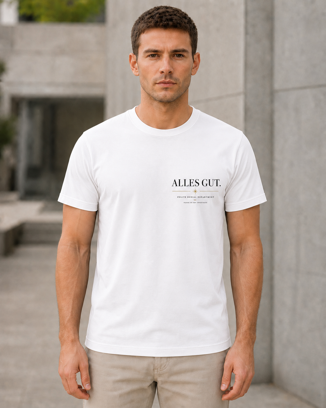 Alles Gut T-Shirt – Bio-Baumwolle Shirt Weiss, Frontprint
