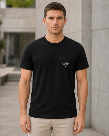 Be A Beth T-Shirt – Bio-Baumwolle Shirt Schwarz, Frontansicht