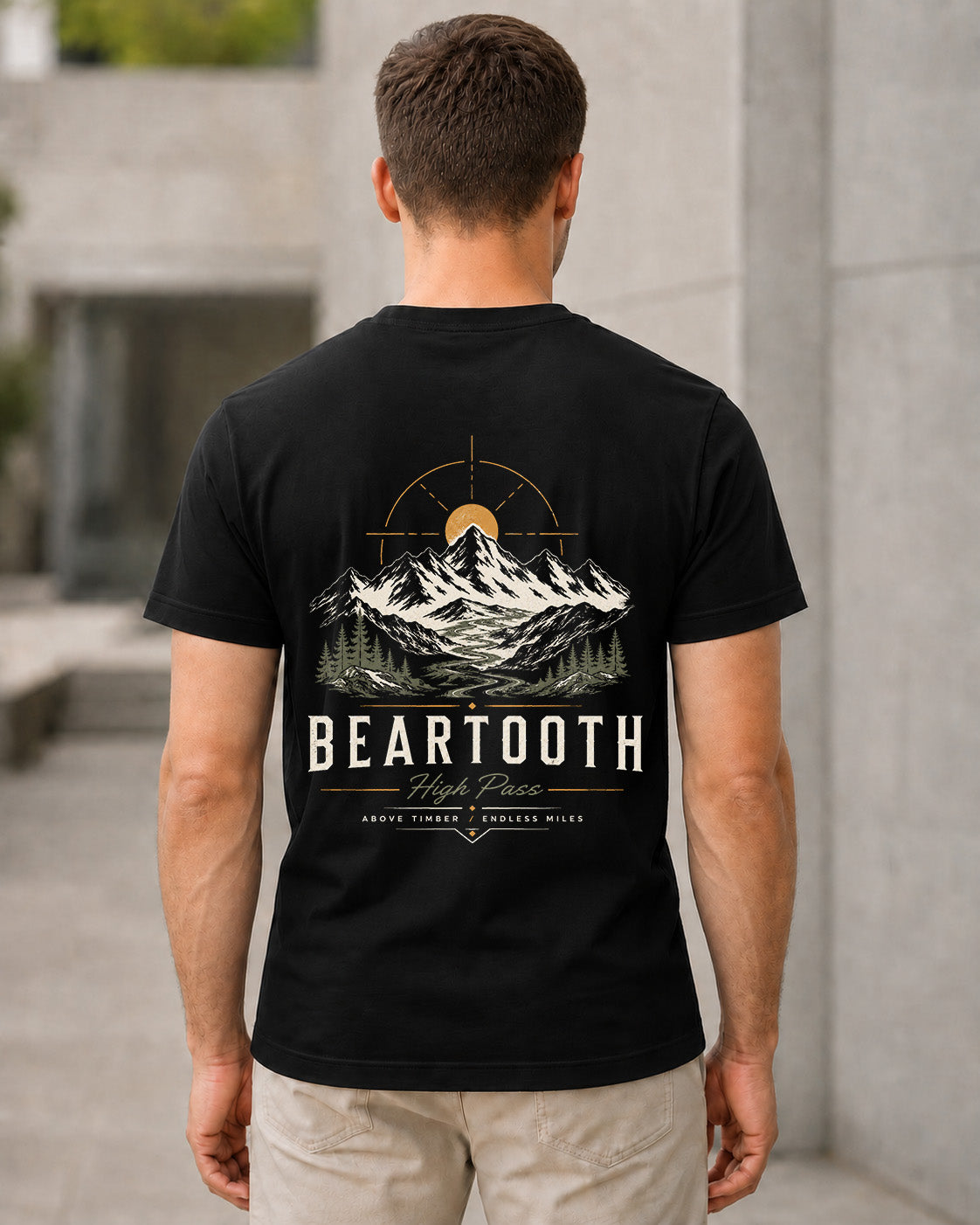 Beartooth T-Shirt – Bio-Baumwolle Shirt Schwarz, Rückenprint