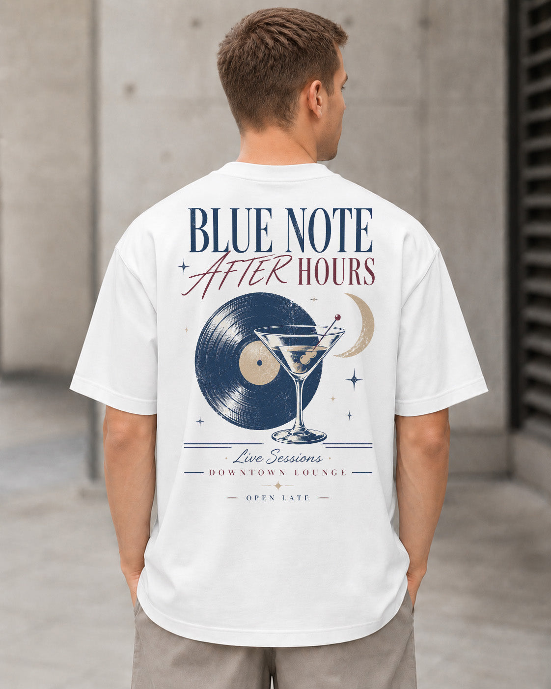 Blue Note After Hours T-Shirt – Heavyweight Oversize Shirt Weiss, Rückenprint