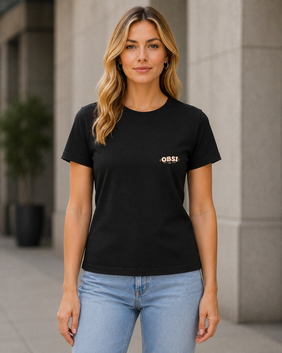Cold Brew T-Shirt – Frauen Shirt Schwarz, Frontansicht