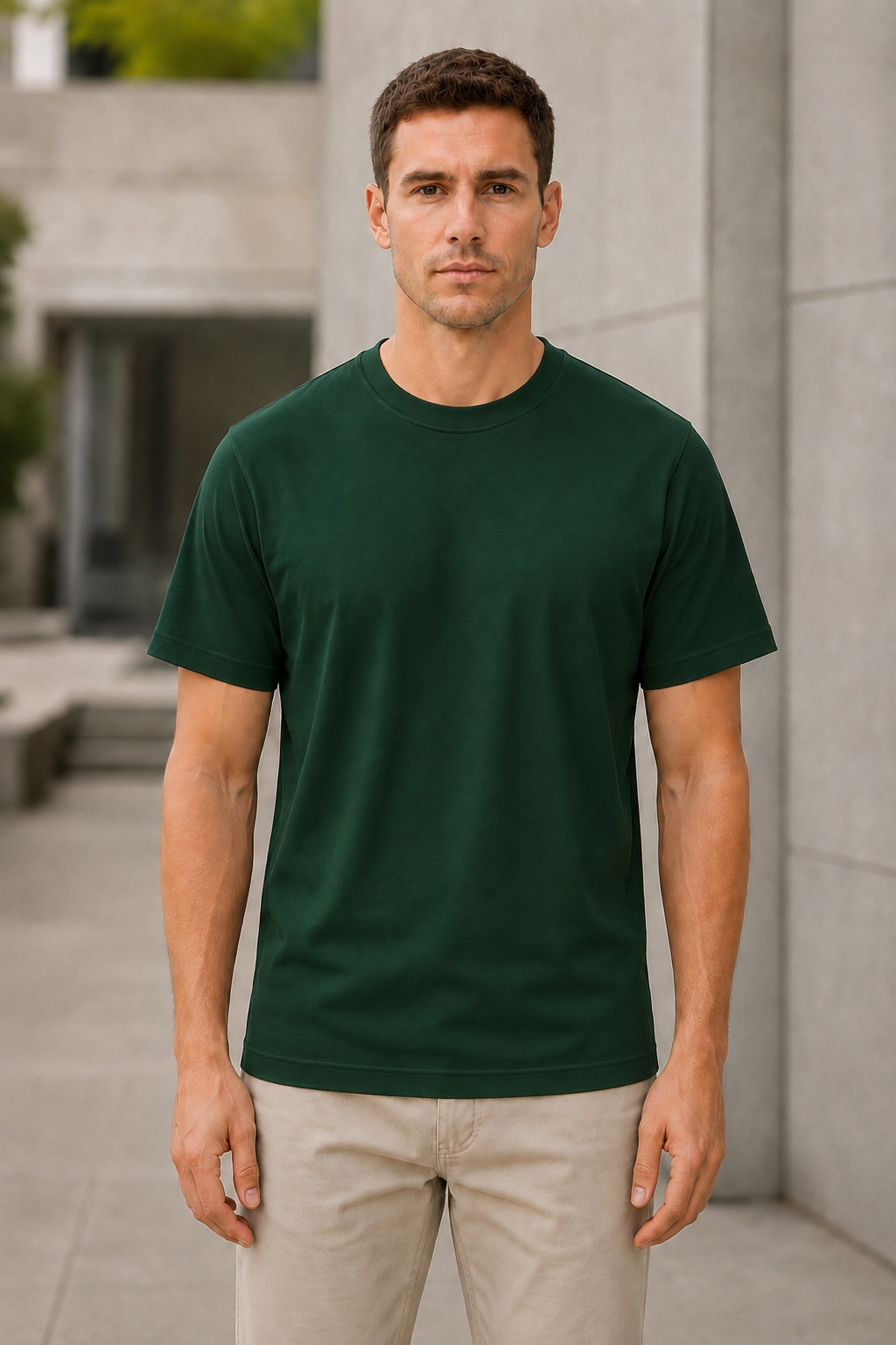 OBSI Daily blank Tee – Bio-Baumwolle Dark Green