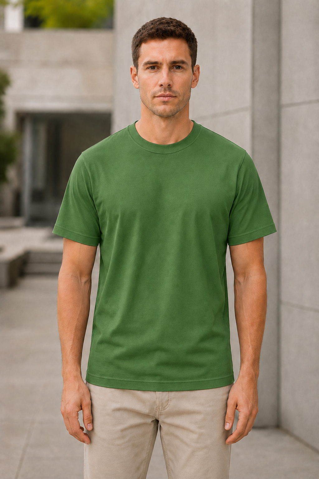 OBSI Daily blank Tee – Bio-Baumwolle Leaf Green