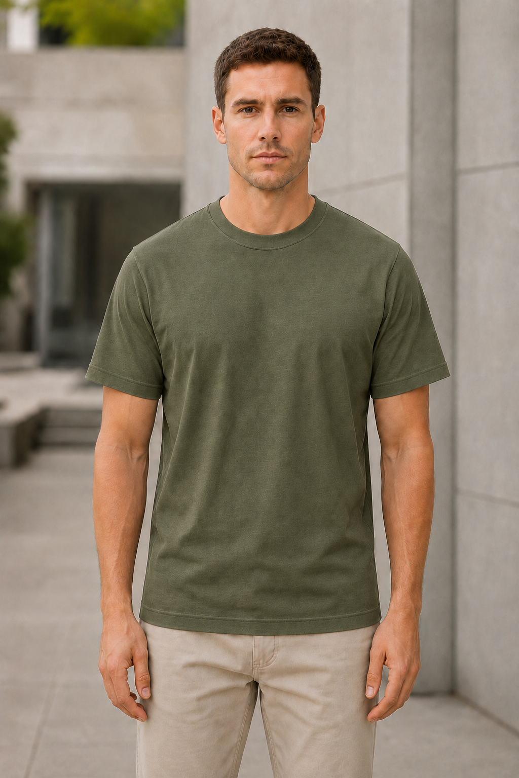 OBSI Daily blank Tee – Bio-Baumwolle Moss