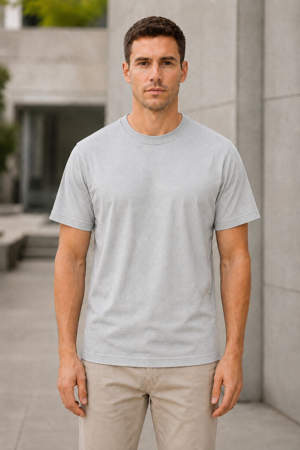 OBSI Daily blank Tee – Bio-Baumwolle Powder Grey