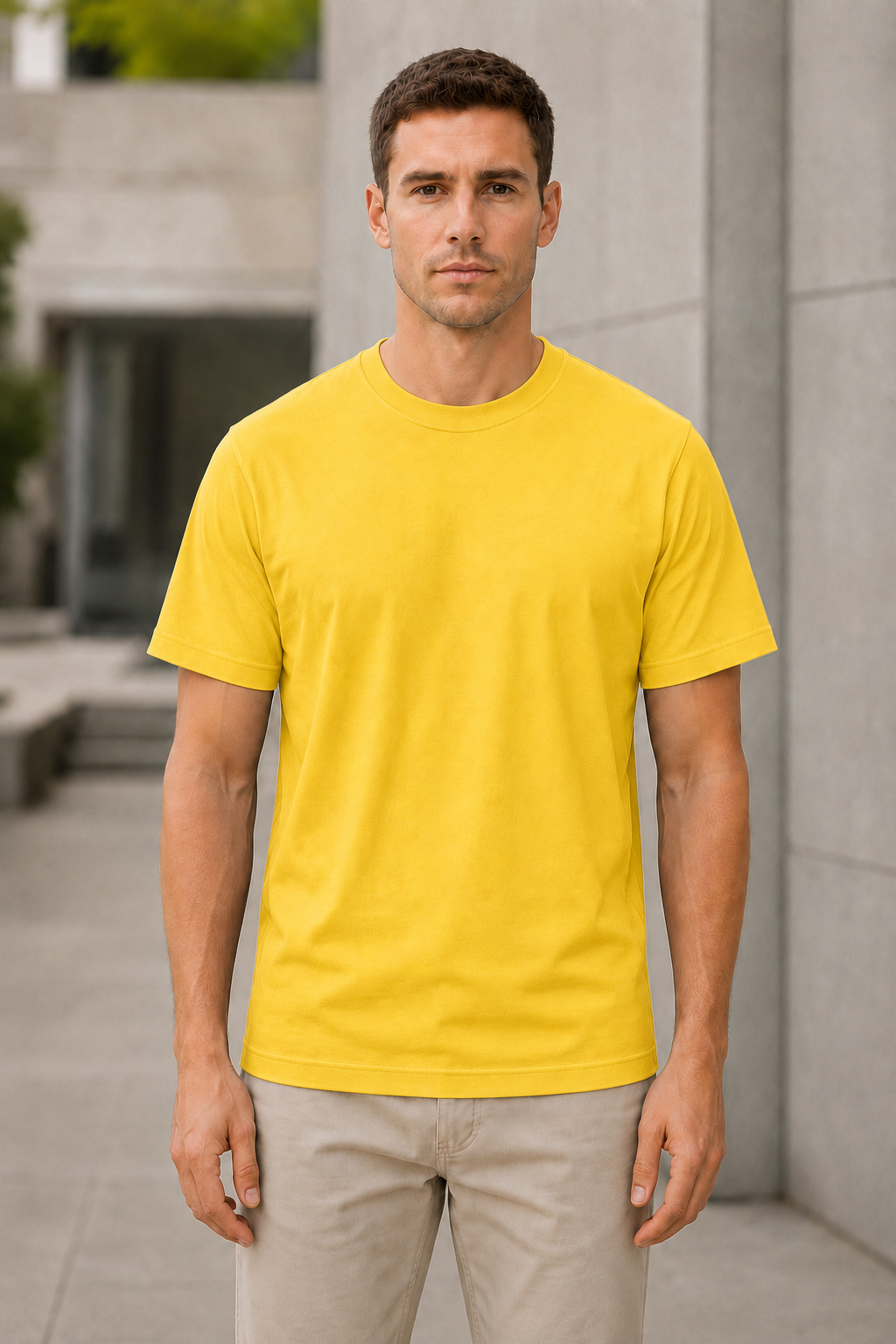 OBSI Daily blank Tee – Bio-Baumwolle Sunshine