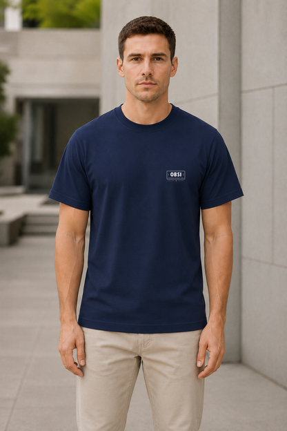 OBSI Daily Logo Tee – Bio-Baumwolle Shirt Navy