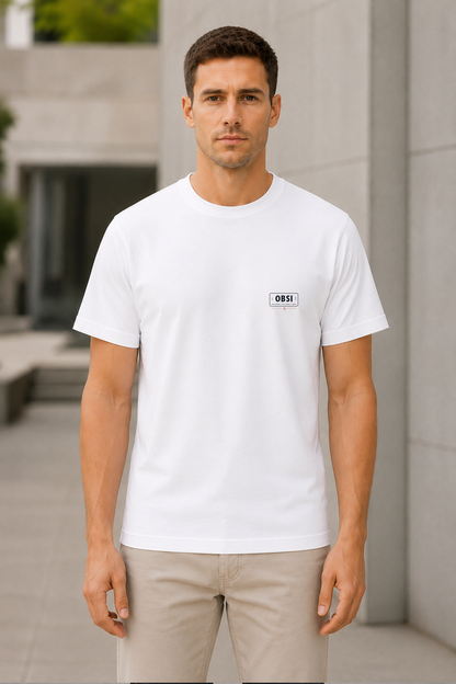 OBSI Daily Logo Tee – Bio-Baumwolle Shirt Weiss