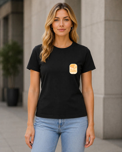 Golden Hour Club T-Shirt – Frauen Shirt Schwarz, Frontansicht