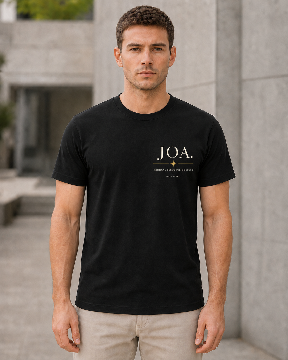 Joa T-Shirt – Bio-Baumwolle Shirt Schwarz, Frontprint