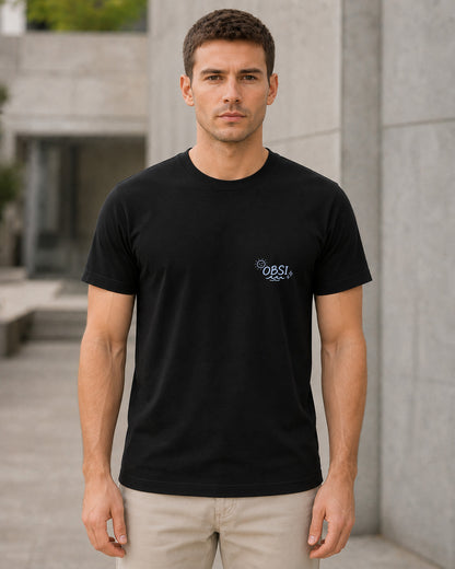 Just Summer Things T-Shirt – Bio-Baumwolle Shirt Schwarz, Frontansicht