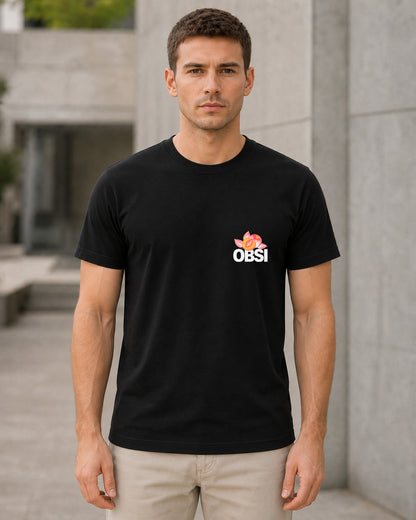 Nectarine T-Shirt – Bio-Baumwolle Shirt Schwarz, Frontansicht
