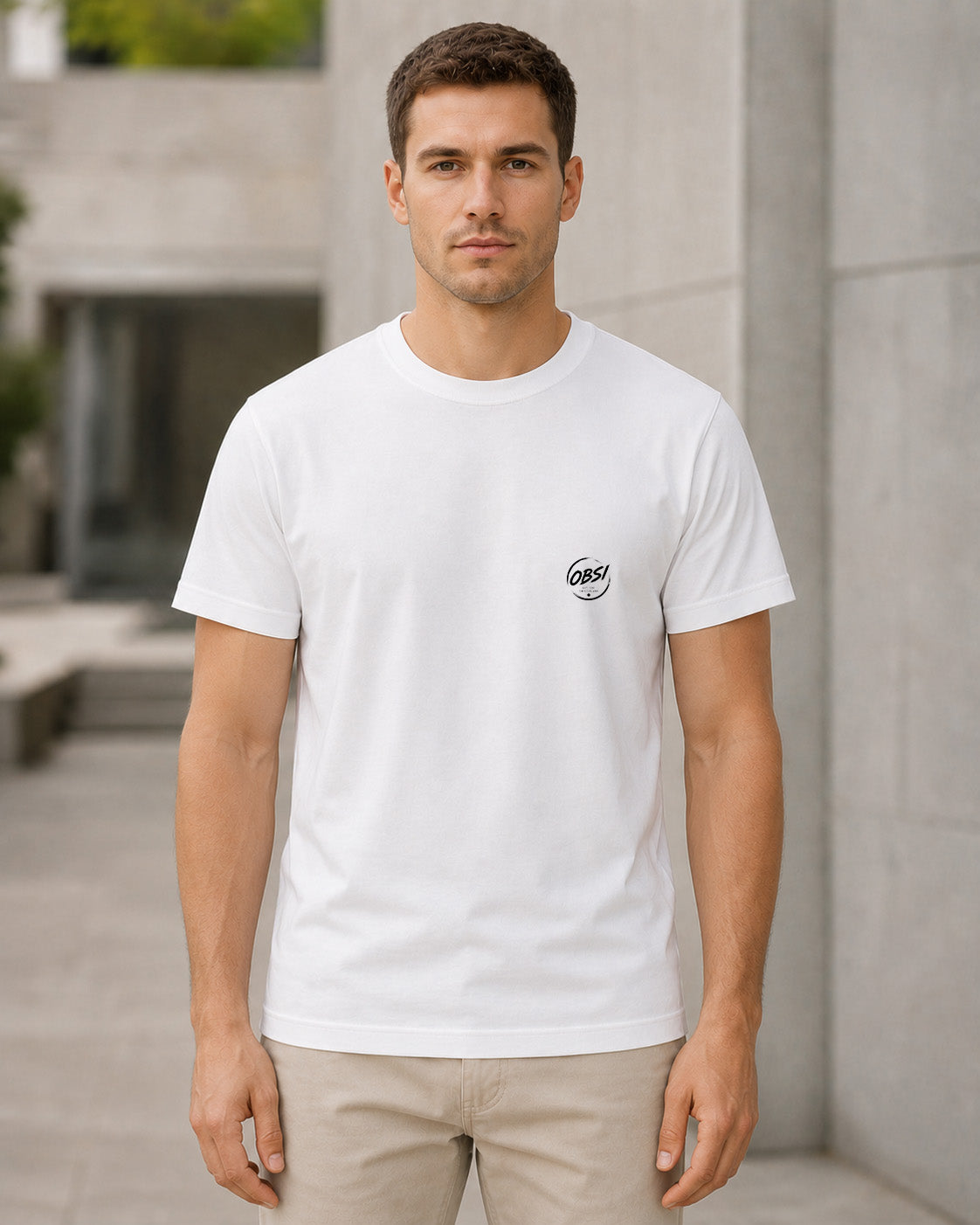 Neon Thrust T-Shirt – Bio-Baumwolle Shirt Weiss, Frontansicht