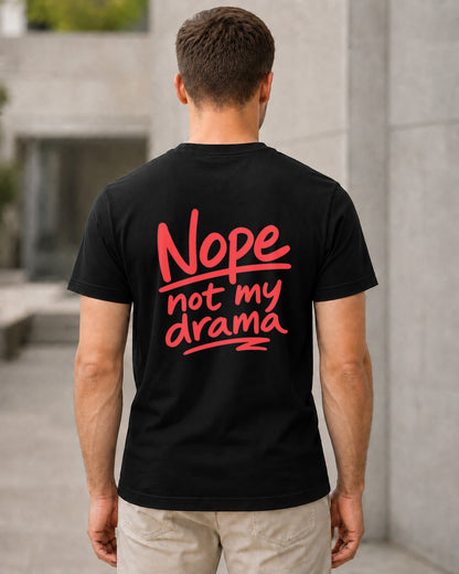 Nope T-Shirt – Bio-Baumwolle Shirt Schwarz, Rückenprint