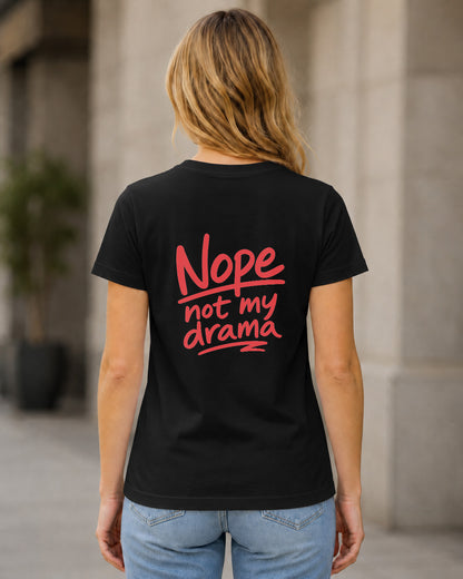 Nope T-Shirt – Frauen Shirt Schwarz, Rückenprint
