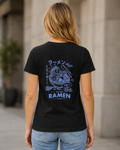 Ramen T-Shirt – Frauen Shirt Schwarz, Rückenprint