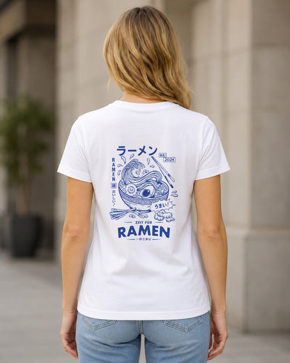 Ramen T-Shirt – Frauen Shirt Weiss, Rückenprint