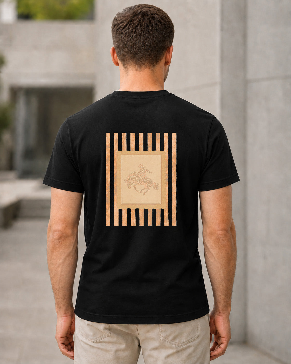 Rodeo T-Shirt – Bio-Baumwolle Shirt Schwarz, Rückenprint