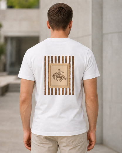 Rodeo T-Shirt – Bio-Baumwolle Shirt Weiss, Rückenprint