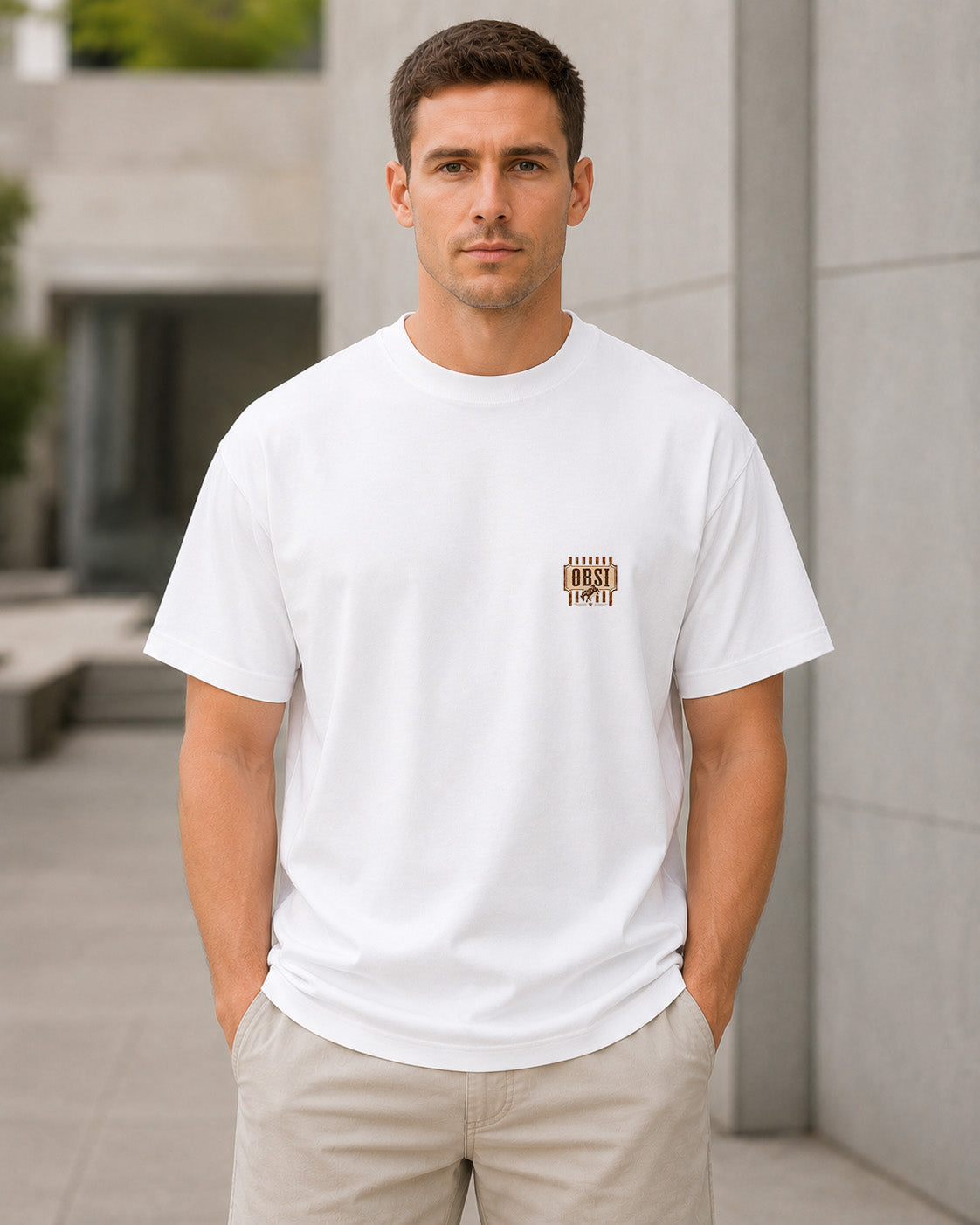 Rodeo T-Shirt – Heavyweight Oversize Shirt Weiss, Frontansicht