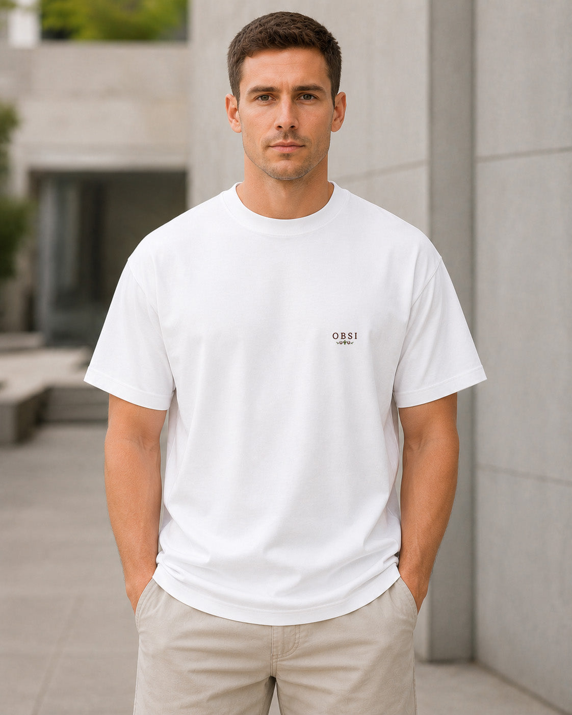 Texas T-Shirt – Heavyweight Oversize Shirt Weiss, Frontansicht