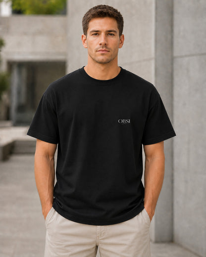 Vive La Vie T-Shirt – Heavyweight Oversize Shirt Schwarz, Frontansicht