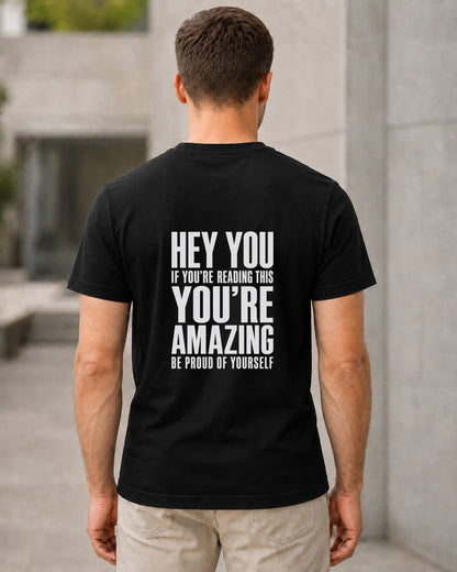 You're Amazing T-Shirt – Bio-Baumwolle Shirt Schwarz, Rückenprint